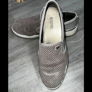 MICHAEL KORS women’s suede slip-on sneakers